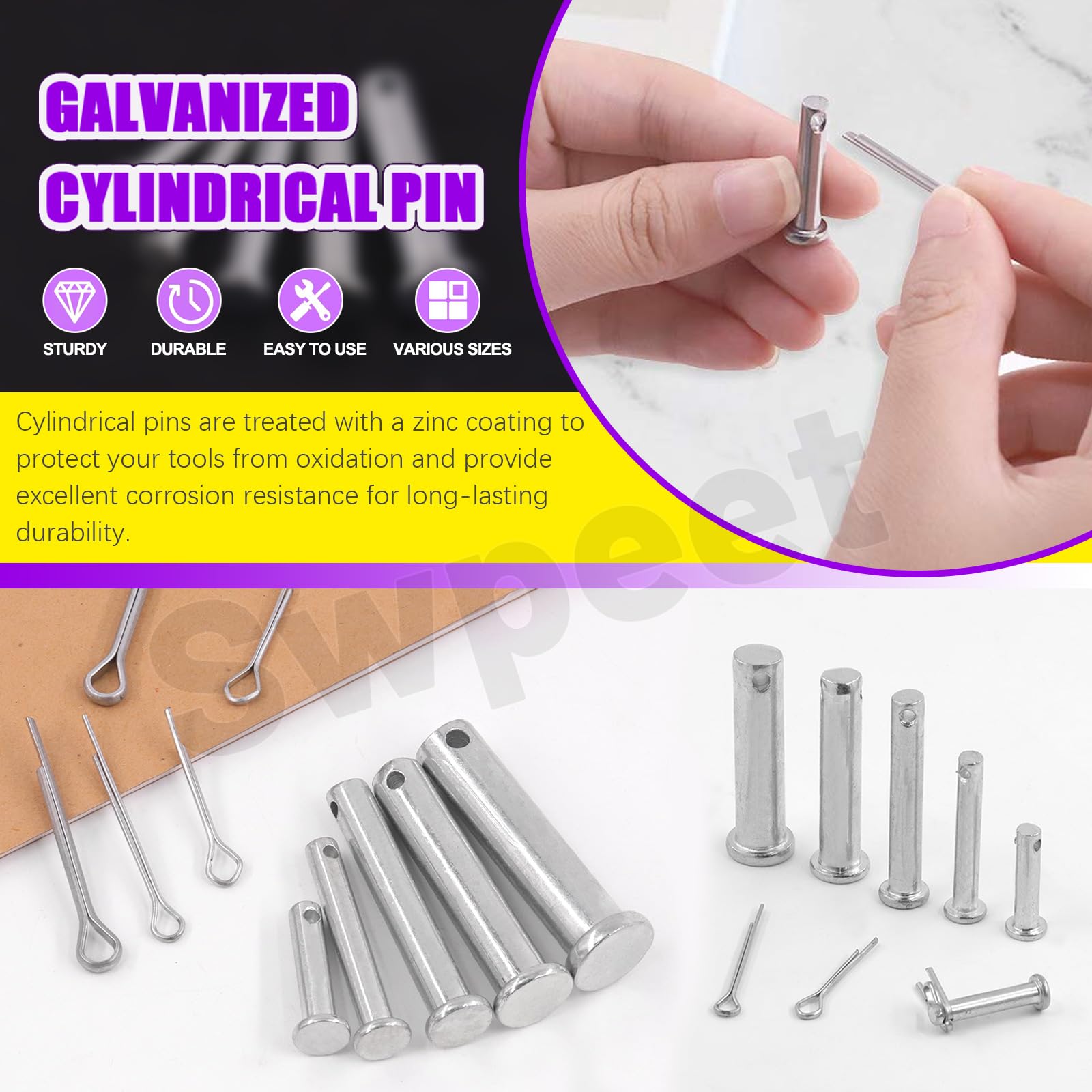 Amazon.com: Swpeet 51Pcs 18 Size M5 M6 M8 M10 M12 Zinc Plated